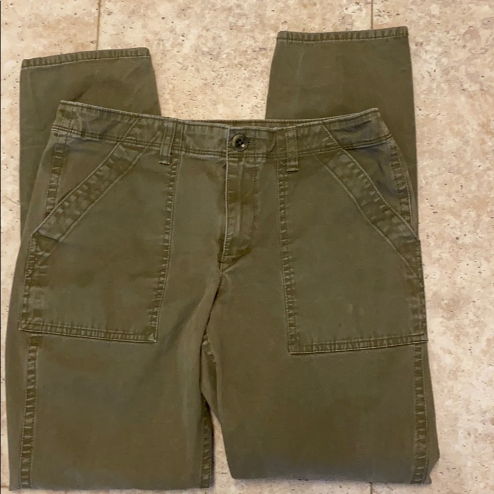 J Crew Army Green Pants sz 8
